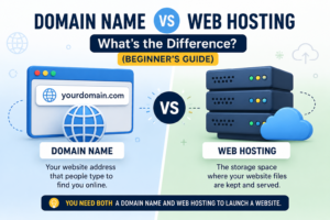 Domain Name vs Web Hosting: What’s the Difference? (Beginner’s Guide)