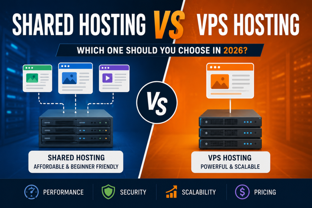 Shared hosting vs VPS hosting comparison