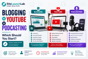 Blogging vs YouTube vs Podcasting