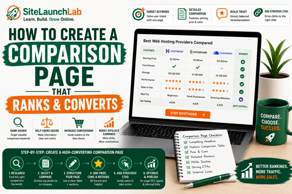 How to Create a Comparison Page That Ranks and Converts