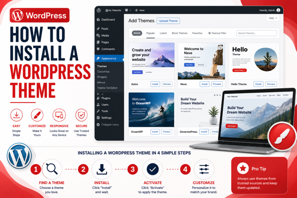 How to Install a WordPress Theme